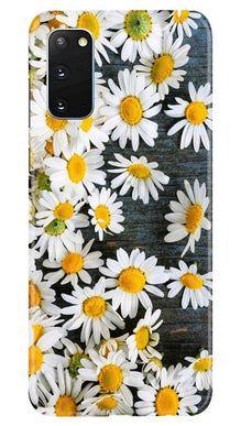 White flowers2 Mobile Back Case for Samsung Galaxy S20 (Design - 62)