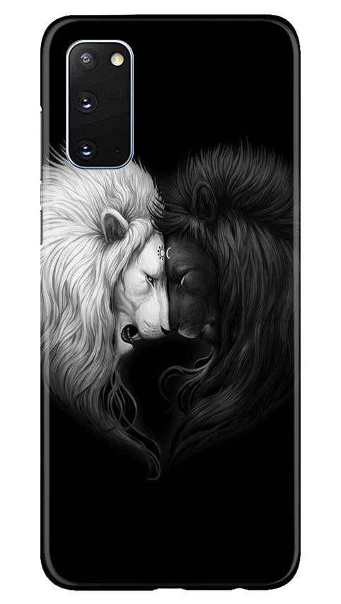 Dark White Lion Case for Samsung Galaxy S20(Design - 140)