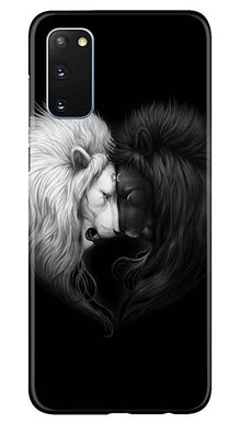 Dark White Lion Mobile Back Case for Samsung Galaxy S20  (Design - 140)