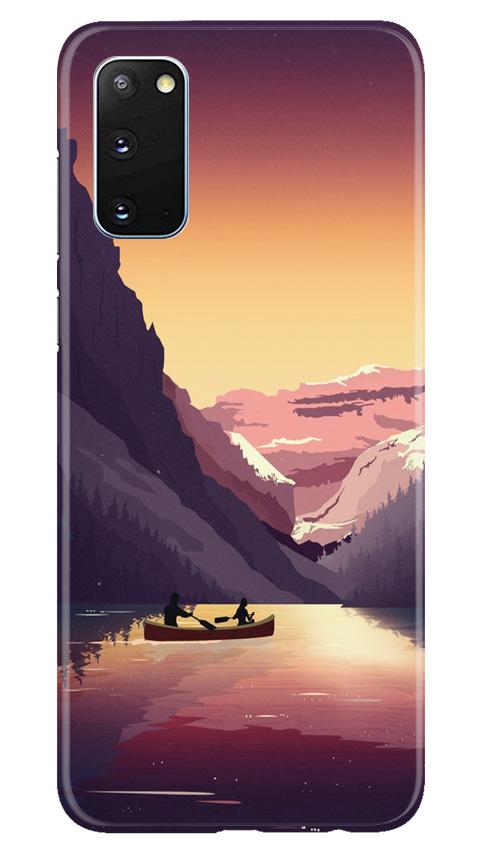 Mountains Boat Case for Samsung Galaxy S20 (Design - 181)