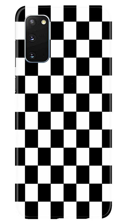 Black White Boxes Mobile Back Case for Samsung Galaxy S20 (Design - 372)