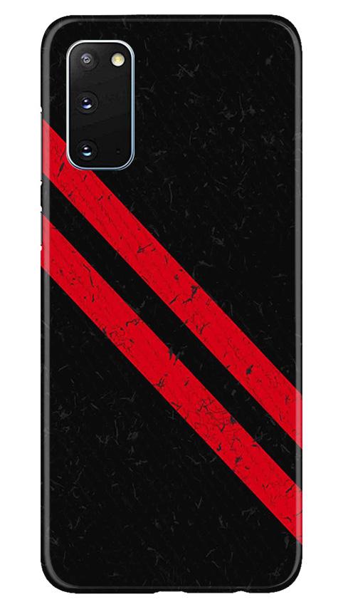 Black Red Pattern Mobile Back Case for Samsung Galaxy S20 (Design - 373)