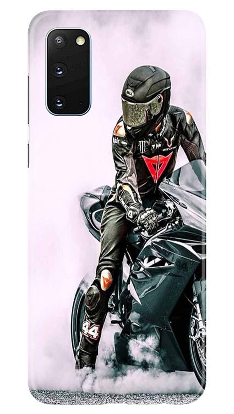 Biker Mobile Back Case for Samsung Galaxy S20 (Design - 383)