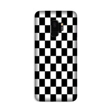 Black White Boxes Mobile Back Case for Galaxy S9  (Design - 372)