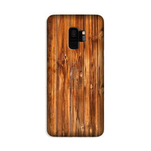 Wooden Texture Mobile Back Case for Galaxy S9  (Design - 376)