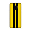 Black Yellow Pattern Mobile Back Case for Galaxy S9  (Design - 377)