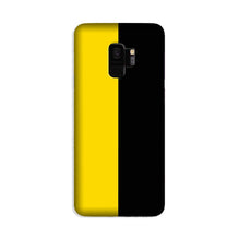 Black Yellow Pattern Mobile Back Case for Galaxy S9  (Design - 397)