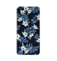 White flowers Blue Background2 Mobile Back Case for Gionee F103 (Design - 15)