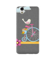 Sparron with cycle Mobile Back Case for Gionee F103 (Design - 34)