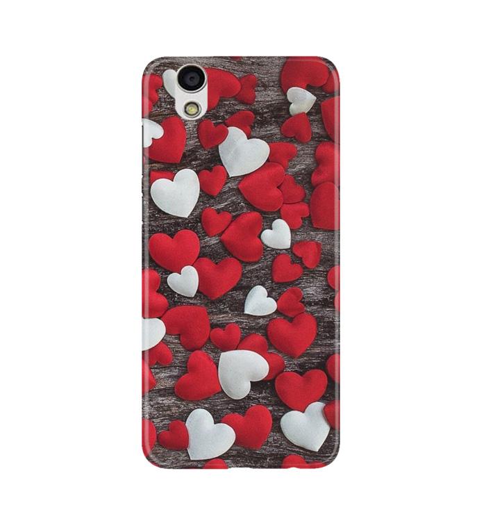 Red White Hearts Case for Gionee F103  (Design - 105)