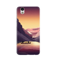 Mountains Boat Mobile Back Case for Gionee F103 (Design - 181)