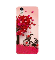 Red Heart Cycle Mobile Back Case for Gionee F103 (Design - 222)