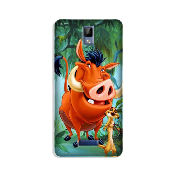Timon and Pumbaa Mobile Back Case for Gionee P7 (Design - 305)