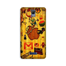 Wooden Texture Mobile Back Case for Gionee P7 (Design - 367)
