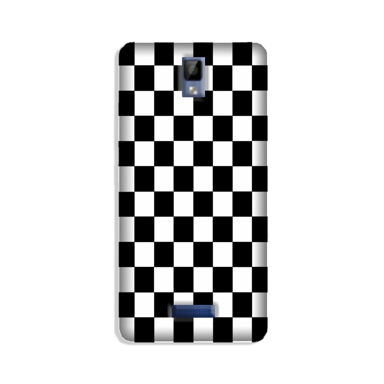 Black White Boxes Mobile Back Case for Gionee P7 (Design - 372)