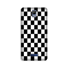 Black White Boxes Mobile Back Case for Gionee P7 (Design - 372)