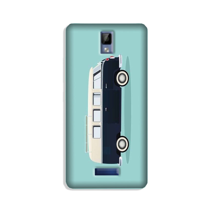 Travel Bus Mobile Back Case for Gionee P7 (Design - 379)