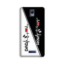 Love Mom Dad Mobile Back Case for Gionee P7 (Design - 385)