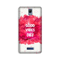 Good Vibes Only Mobile Back Case for Gionee P7 (Design - 393)