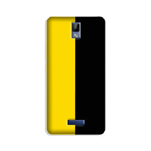 Black Yellow Pattern Mobile Back Case for Gionee P7 (Design - 397)