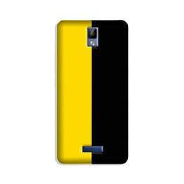 Black Yellow Pattern Mobile Back Case for Gionee P7 (Design - 397)