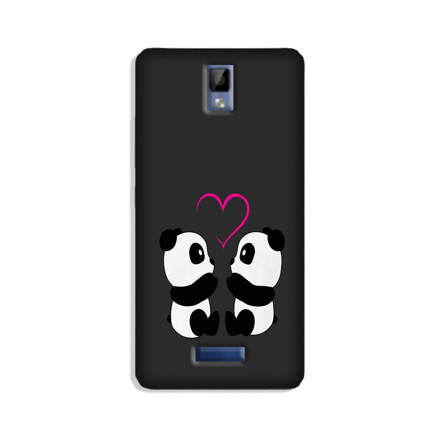 Panda Love Mobile Back Case for Gionee P7 (Design - 398)