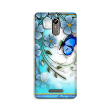 Blue Butterfly Mobile Back Case for Gionee S6s (Design - 21)