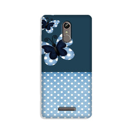 White dots Butterfly Case for Gionee S6s