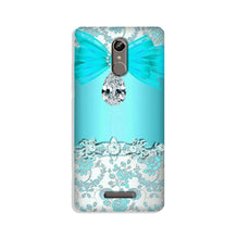 Shinny Blue Background Mobile Back Case for Gionee S6s (Design - 32)