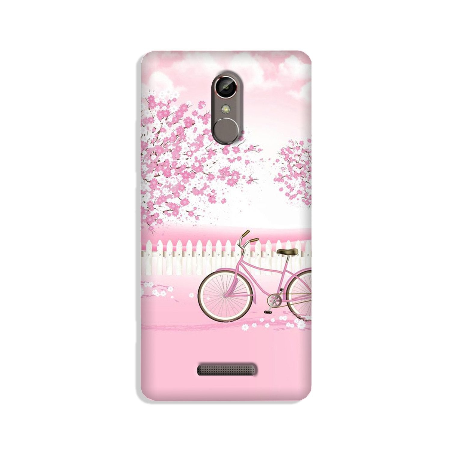 Pink Flowers Cycle Case for Gionee S6s(Design - 102)
