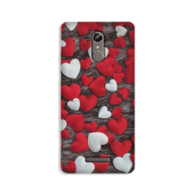 Red White Hearts Mobile Back Case for Gionee S6s  (Design - 105)