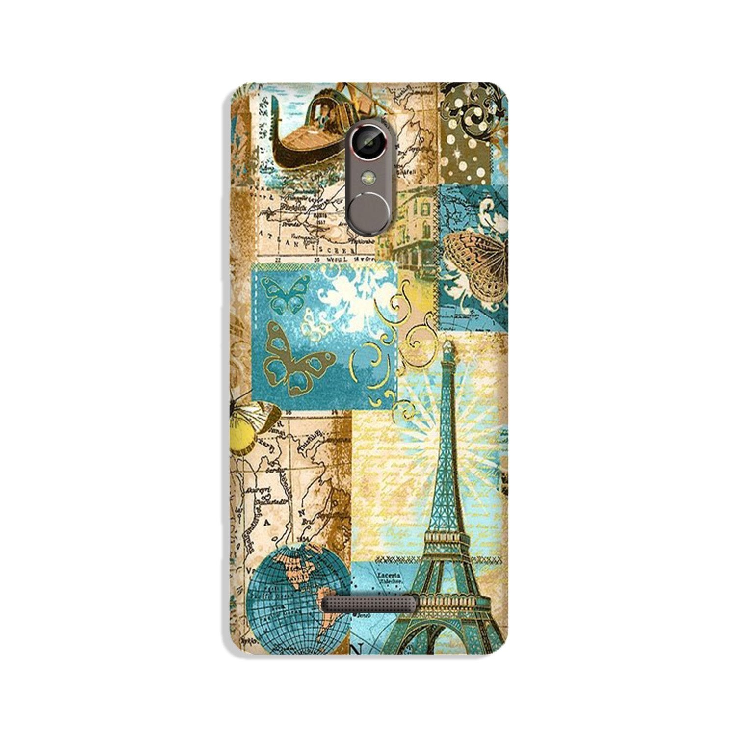 Travel Eiffel Tower Case for Gionee S6s (Design No. 206)