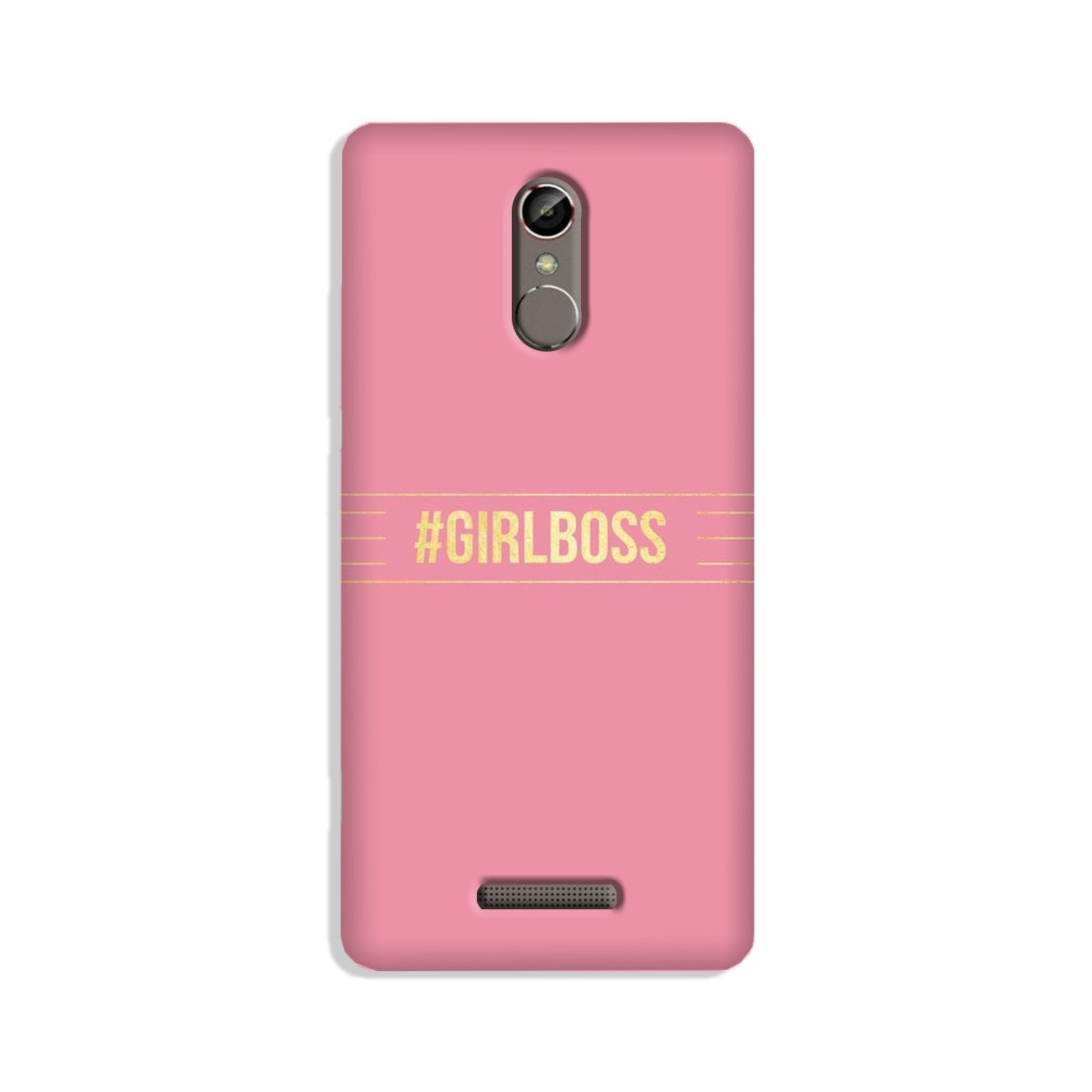 Girl Boss Pink Case for Gionee S6s (Design No. 263)