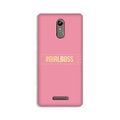 Girl Boss Pink Case for Gionee S6s (Design No. 263)