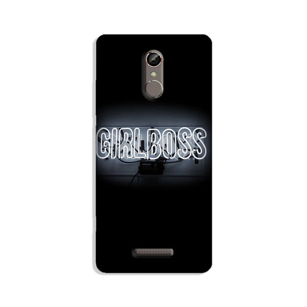 Girl Boss Black Case for Gionee S6s (Design No. 268)