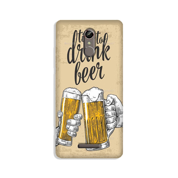 Drink Beer Mobile Back Case for Gionee S6s (Design - 328)