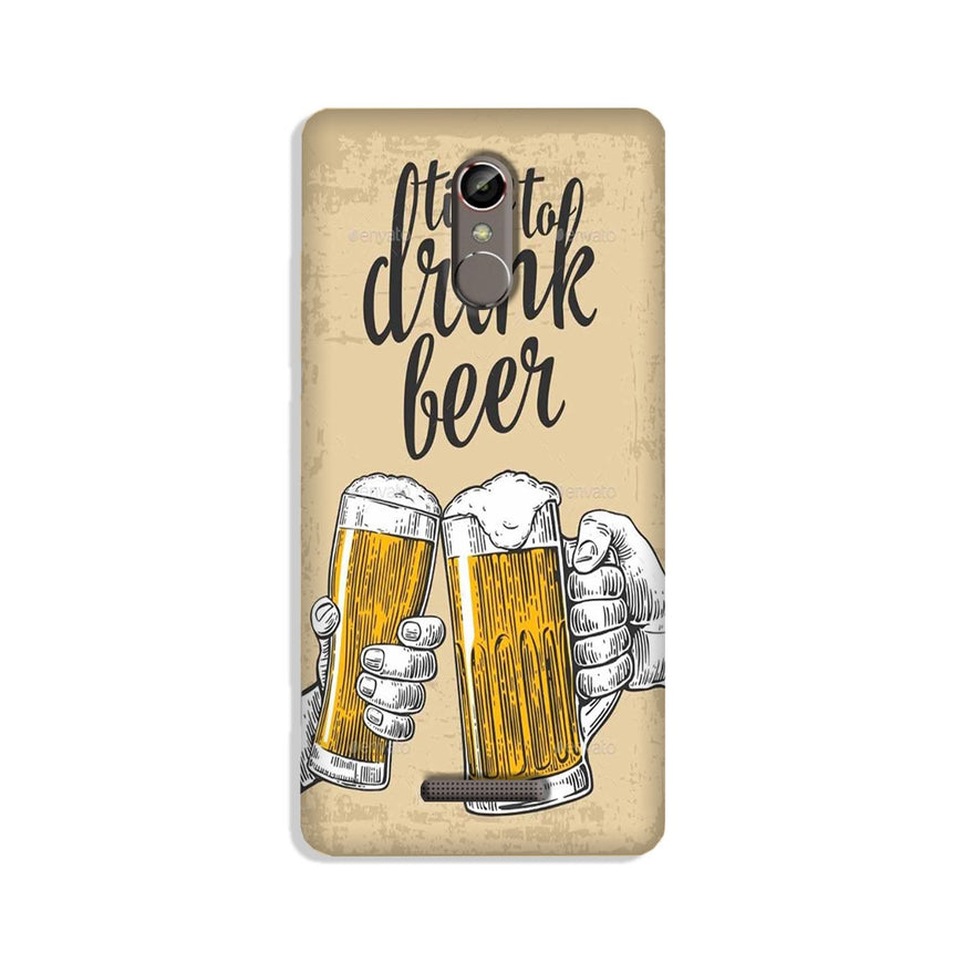 Drink Beer Mobile Back Case for Gionee S6s (Design - 328)