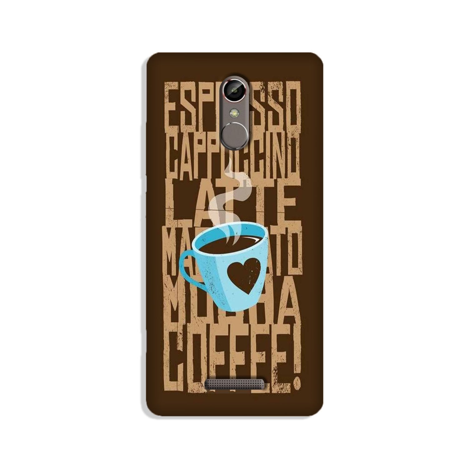 Love Coffee Mobile Back Case for Gionee S6s (Design - 351)