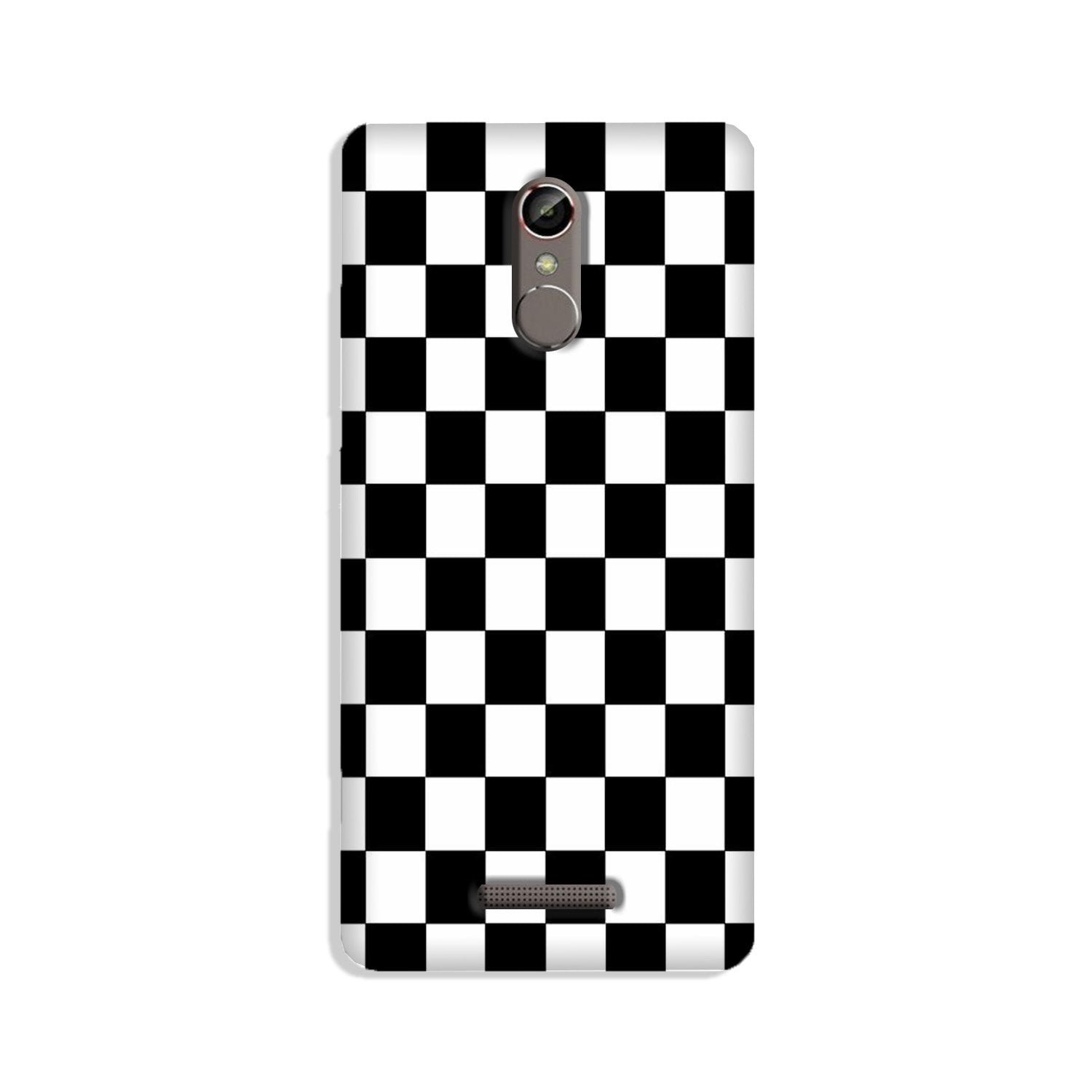 Black White Boxes Mobile Back Case for Gionee S6s (Design - 372)