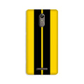 Black Yellow Pattern Mobile Back Case for Gionee S6s (Design - 377)