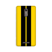 Black Yellow Pattern Mobile Back Case for Gionee S6s (Design - 377)