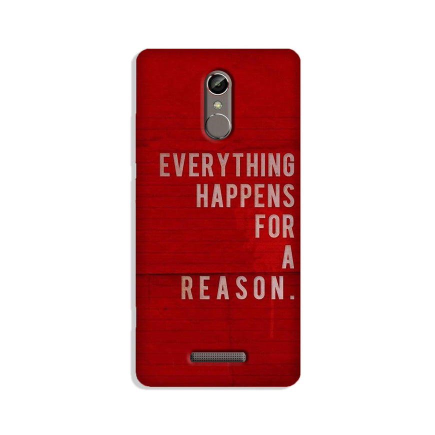 Everything Happens Reason Mobile Back Case for Gionee S6s (Design - 378)