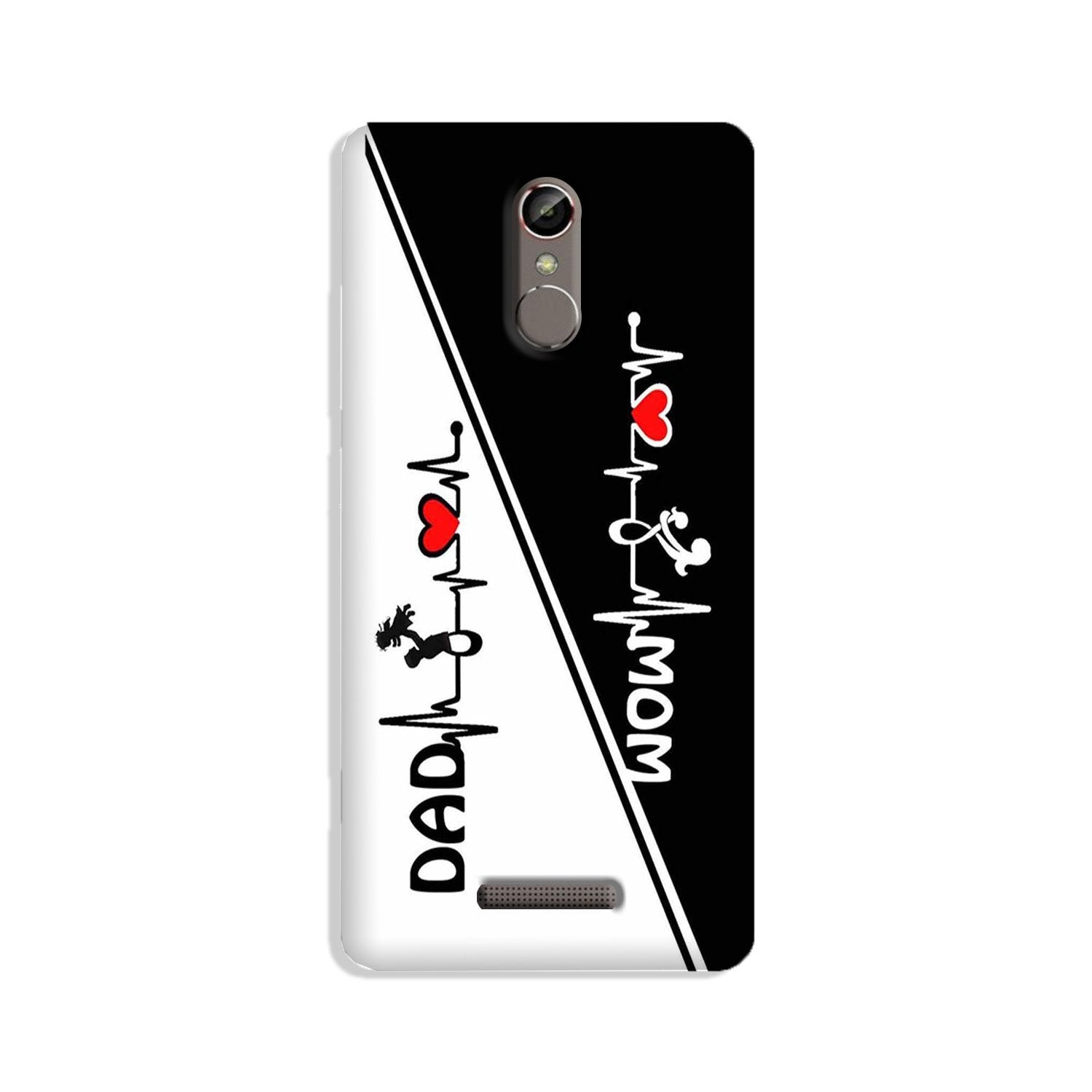 Love Mom Dad Mobile Back Case for Gionee S6s (Design - 385)