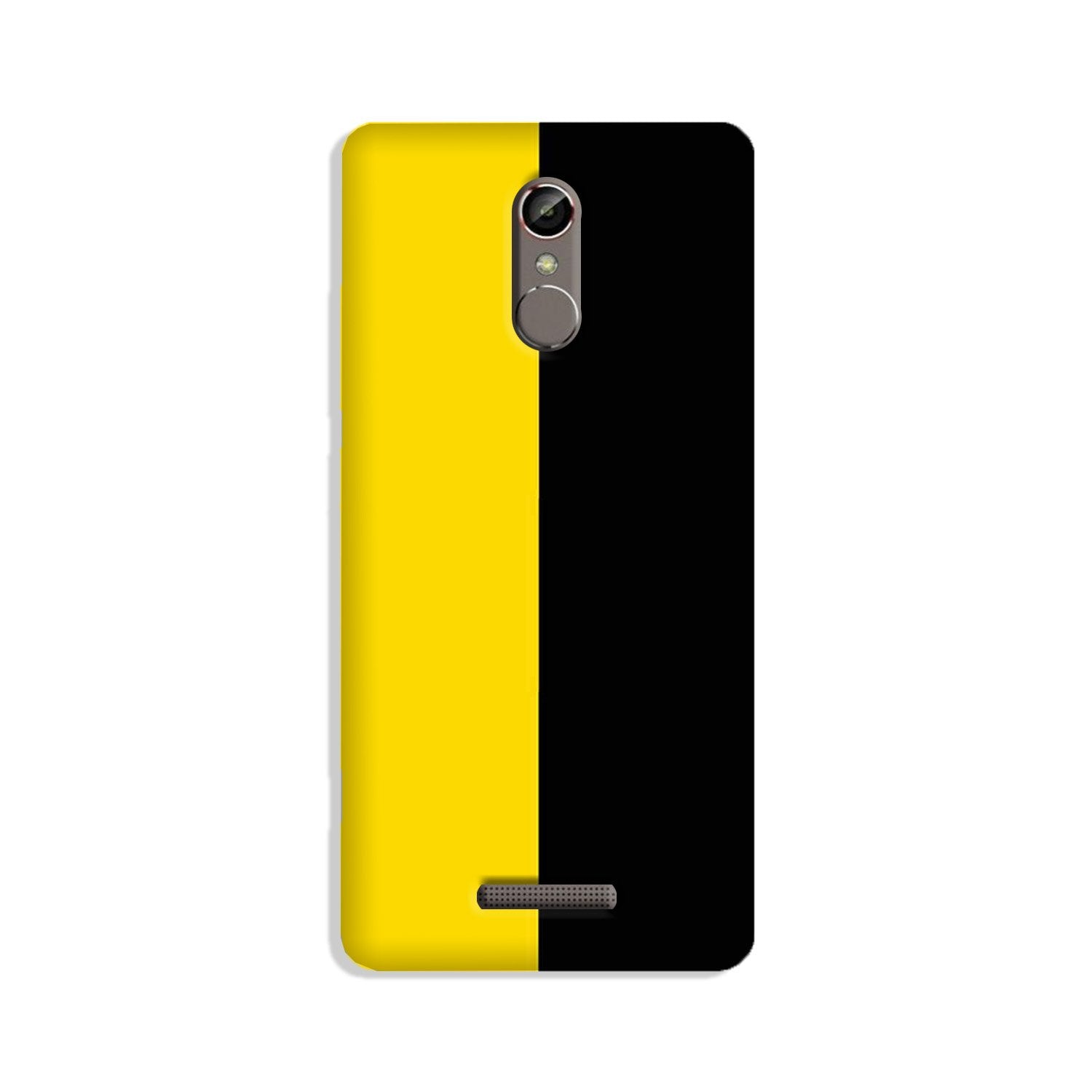Black Yellow Pattern Mobile Back Case for Gionee S6s (Design - 397)