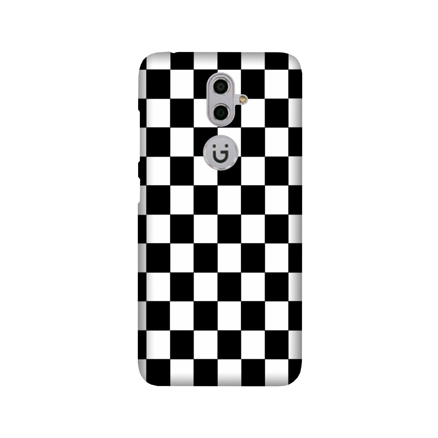 Black White Boxes Mobile Back Case for Gionee S9 (Design - 372)