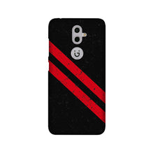 Black Red Pattern Mobile Back Case for Gionee S9 (Design - 373)