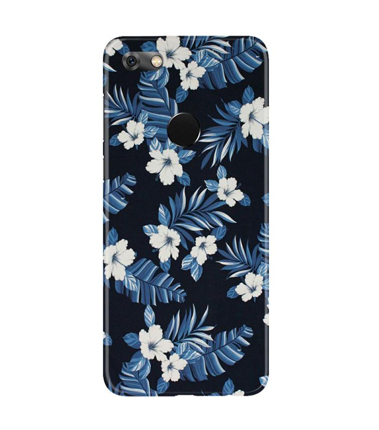 White flowers Blue Background2 Case for Gionee M7 / M7 Power