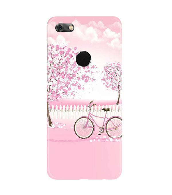 Pink Flowers Cycle Case for Gionee M7 / M7 Power  (Design - 102)