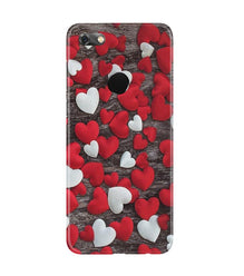 Red White Hearts Mobile Back Case for Gionee M7 / M7 Power  (Design - 105)