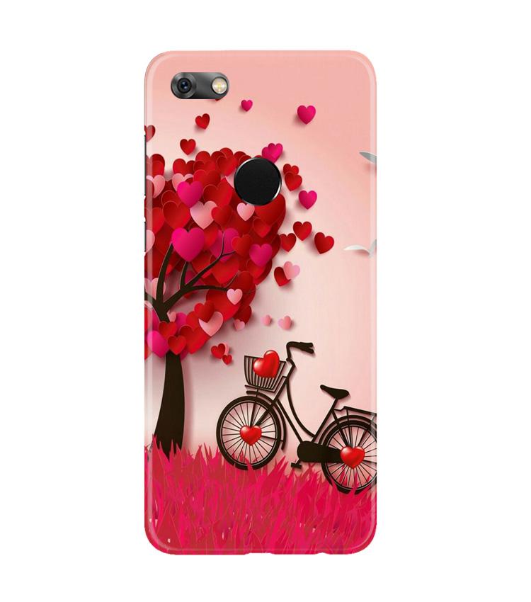 Red Heart Cycle Case for Gionee M7 / M7 Power (Design No. 222)